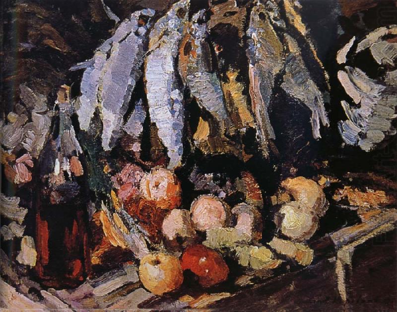Konstantin Korovin Fish wine and fruit oil painting picture